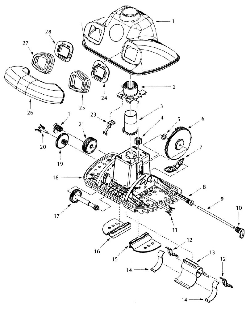 StaRite Poolshark Pool Cleaner Parts Model 7500 InGround Pool Cleaner